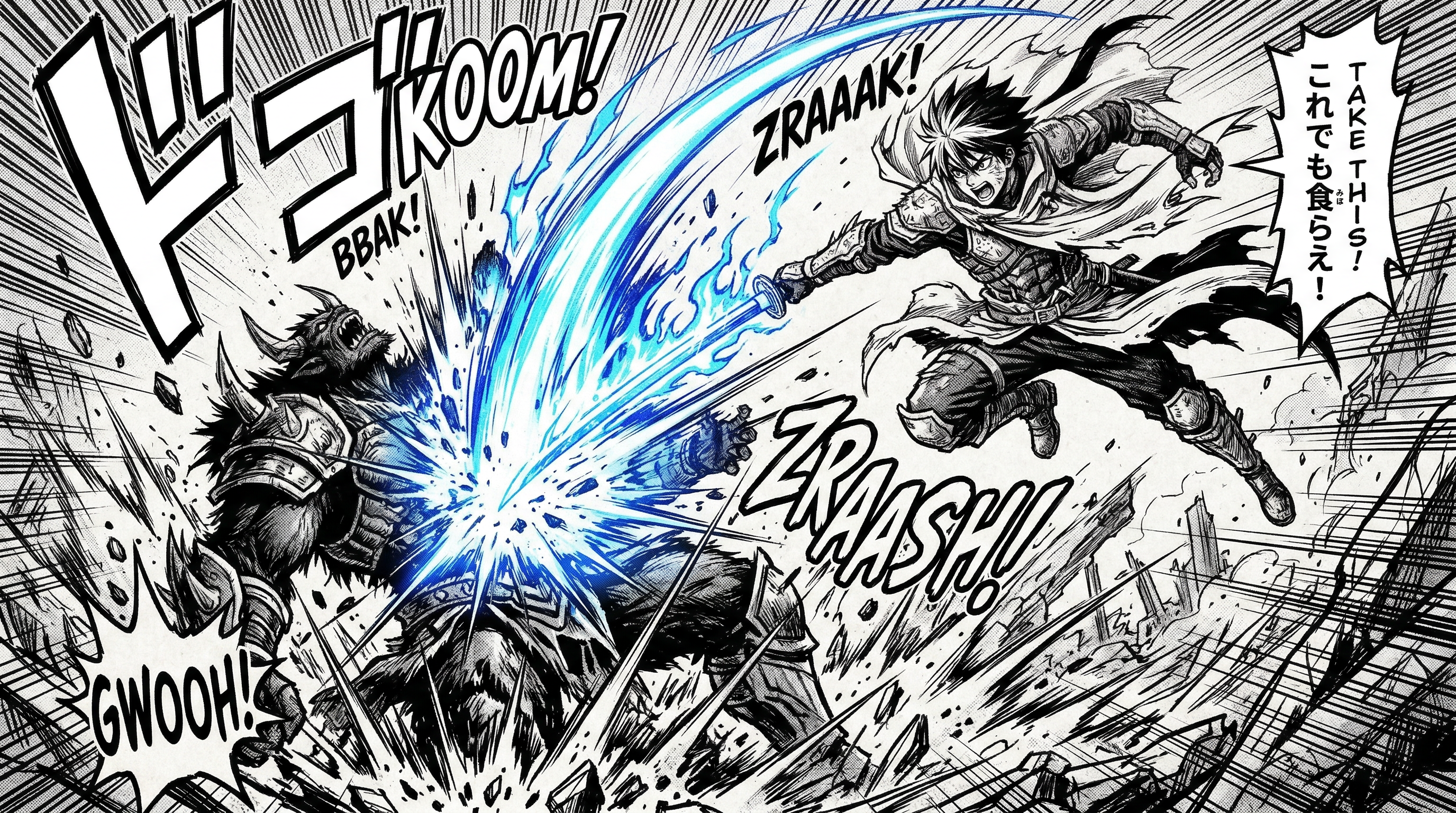 Manga Action Scene